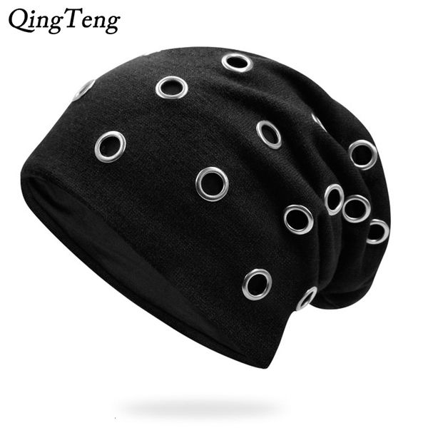 

2019 new ring caps warm beanie punk hat gorras winter knitting hip hop caps beanies knitted cap hats for men women mx191116, Blue;gray