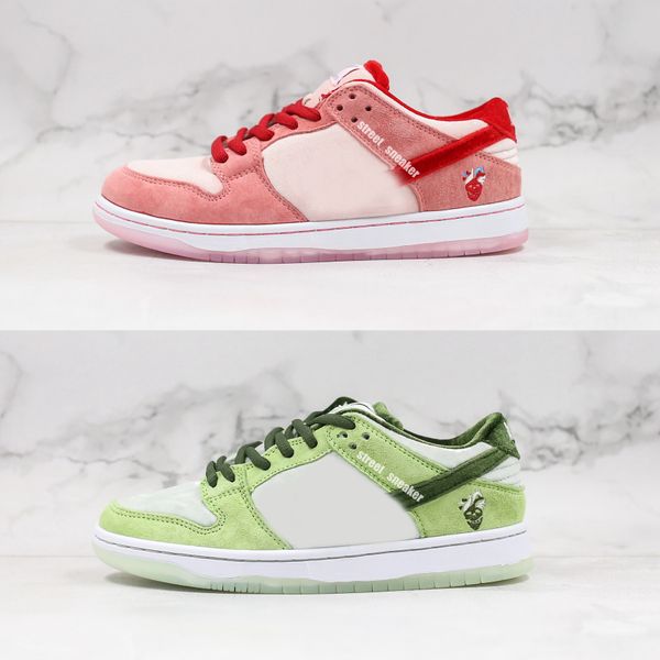 

дизайнер strangelove x sb dunk low pink green running skateboard shoes женские мужские спортивные кроссовки chaussures кроссовки, White;red