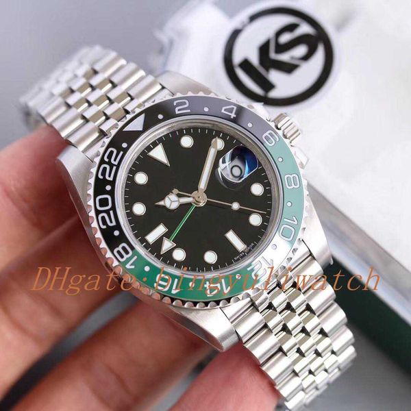 

2019 new basel world gmt ii 126710blnr ksf luxury 40mm 904l cal. 3186 automatic machinery ceramic bezel super waterproof mens watches, Slivery;brown