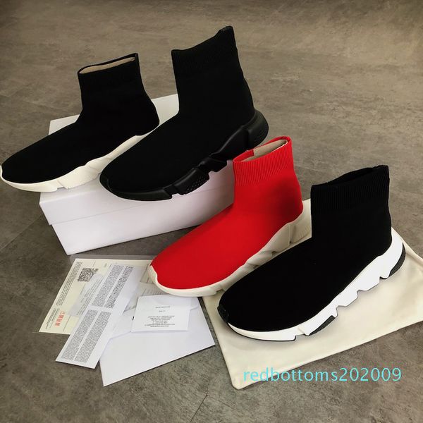 

beat designer sneakers en maille stretch speed trainer black tan men speed mid-trainer sock sneakers casual shoes runners shoes r09