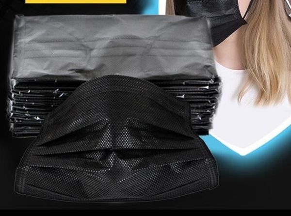 

dhl shipface mask black pure color in stock face masks 3 layers dustproof mask facial protective er masks in 24 hours a0wi