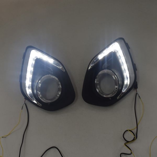 

led drl daytime running light fog lamp 12v car running lights for mitsubishi asx 2013-2015