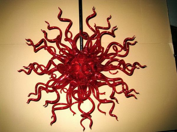 

100% mouth blown borosilicate interior lighting murano glass art deco dale chihuly style fashion red glass pendant lamps