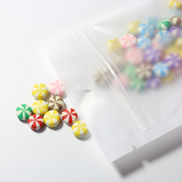 

10x18cm/ 4x7inch 100pcs heat sealable matte clear/ white/ white flat storage bag