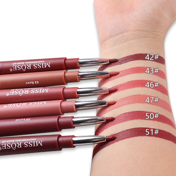 

dhl/ups hipping miss rose double headed lipliner waterproof stick pencil long lasting pigment levre lipstick makeup factory wholesale.