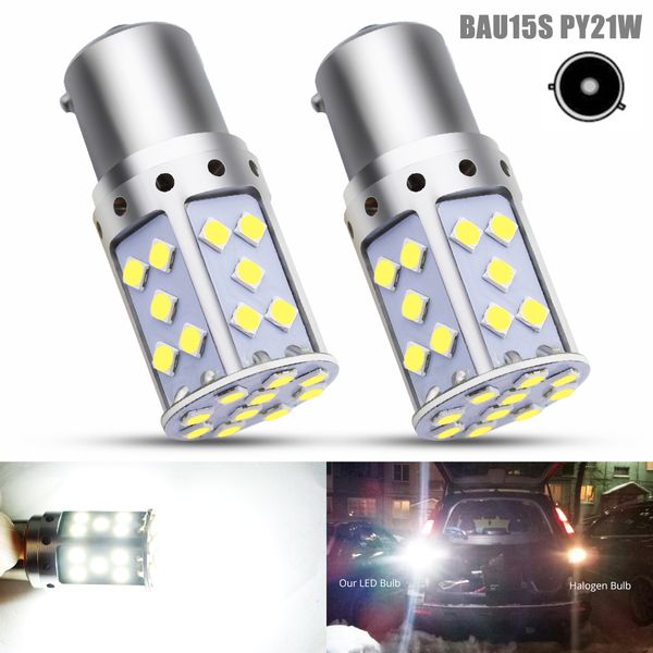 

2pcs bau15s 1156 py21w led 35 chipsets 3030 smd led bulbs 15w for auto reverse lights car turn signal brake lights lamp 9-30v