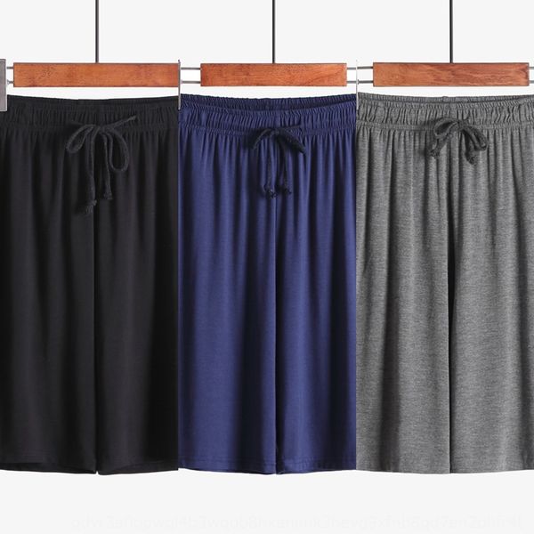 

modal men's pajamas shorts shorts home clothes thin loose casual comfortable plus fat large size home clothes, Blue;red