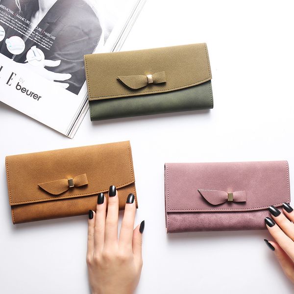 

2020 новые дамы долго бумажник моды студент простой личность многофункционального кошелек лук женщина кошелек женской, Red;black