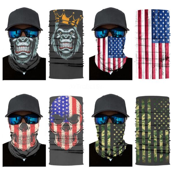 

vertvie men women motorcycle bicycle cycling caps summer outdoor solid cycling headband sport bandanas ride mask magic skull scarf#470, Blue;black