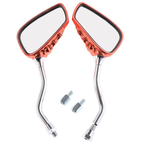 

skull skeleton hand claw side mirrors rearview mirrors for motorcycle with 8mm thread bolts, left & right