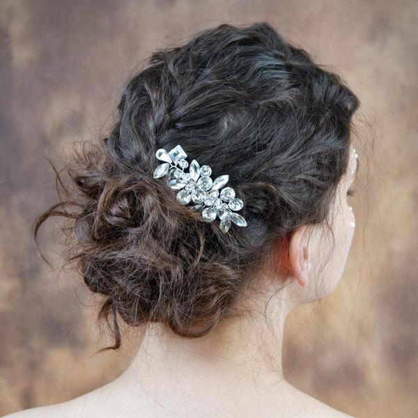 

bufei hp88 wedding hair comb accessories shiny hair pins for woman rhinestone clips bridal wedding headpieces for bride