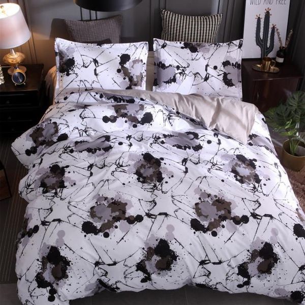 

splash ink watercolor ink painting black white bedding set home textiles duvet cover pillowcase bedroom wedding decoration 8size