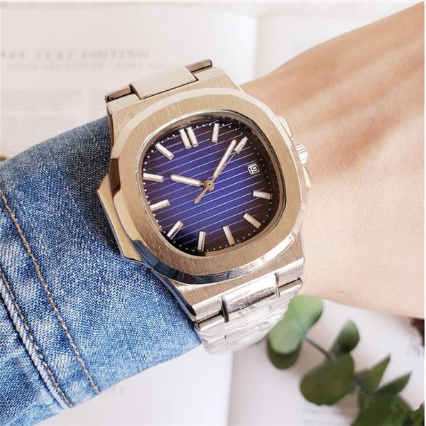 

luxury high quality automatic watch blue dial stainless steel nautilus Classic Men and women luxury sports mechanical watches