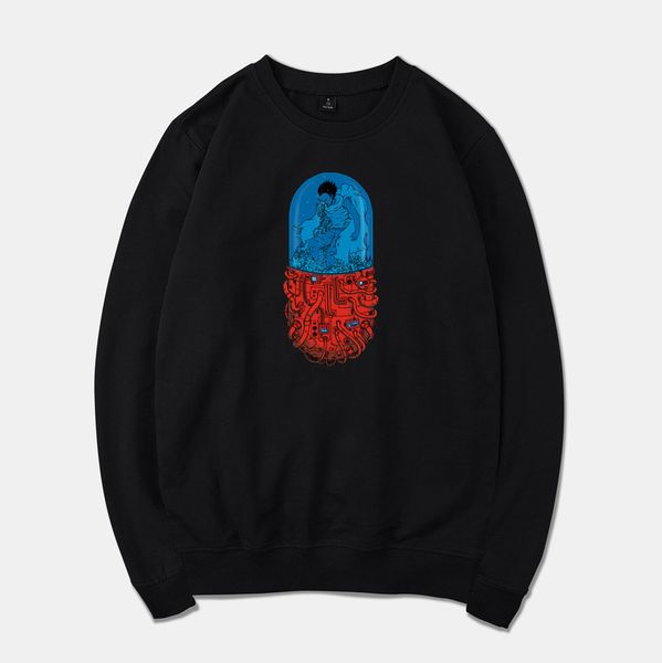 

2019 akira anime movie casual loose pullover hoodie sweatshirts men hoodies print sweatshirt female plus size 4xl tracksuit, Black