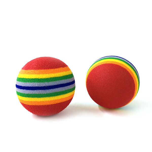 

1pcs радуга игрушки бал интерактивная 3.5м cat игрушки играть chew rattle царапины eva болл обучение зоотоваров 3 размеры