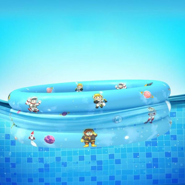 

portable fold-able inflatable round swimming pool pvc 3-layers children swim center water play bathtub non-slip safety