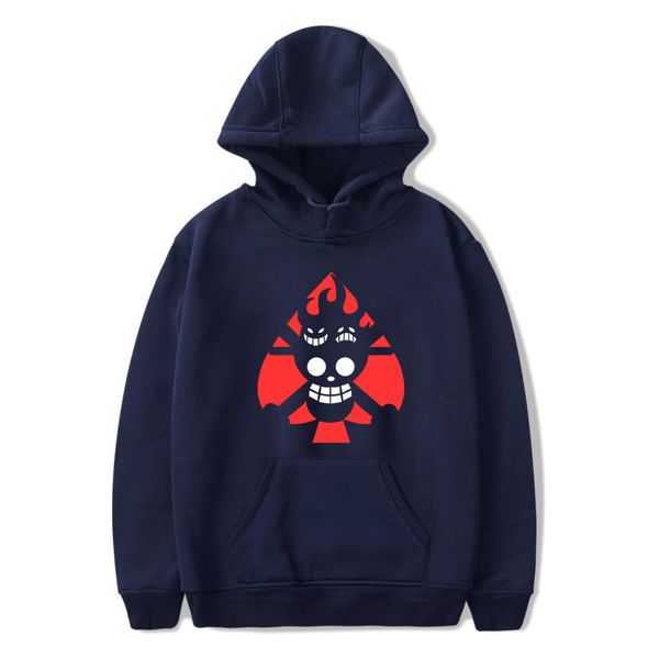 

new hoodie one piece women's men's autumn and winter casual sweatshirt one piece women's / men's blue printed skull pull, Black