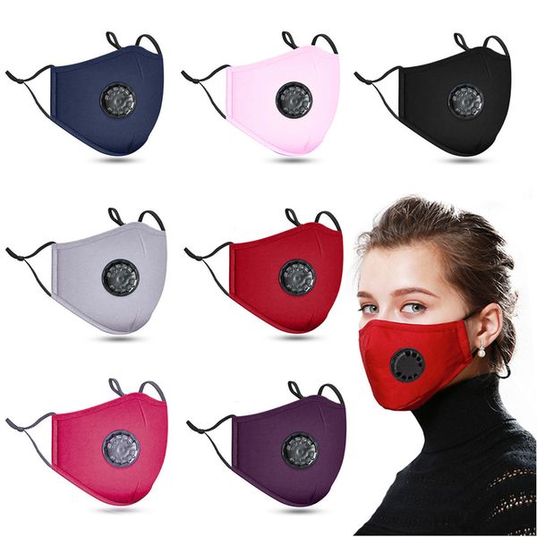 

fashion face mask with valve pm 2.5 cotton face mask anti-dust activated carbon mask with 2 filter respirator face cover