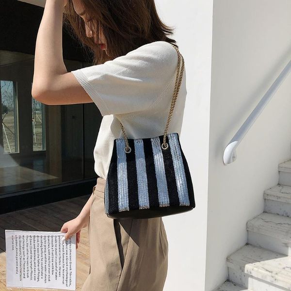 

new womens bag crossbody shining simple chain shoulder fashion messenger bag bolsos mujer de marca famosa 2020 #js5