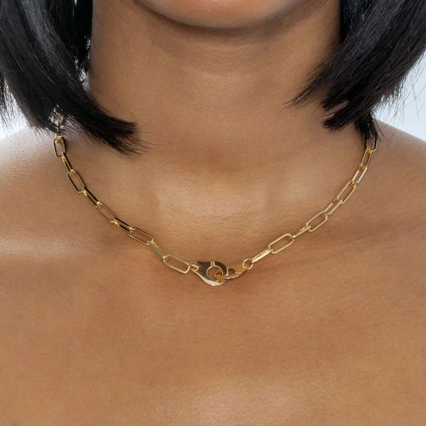 

handcuff pendant necklace for women steampunk fashion jewelry lover's collares om valentine's day gifts new choker, Golden;silver