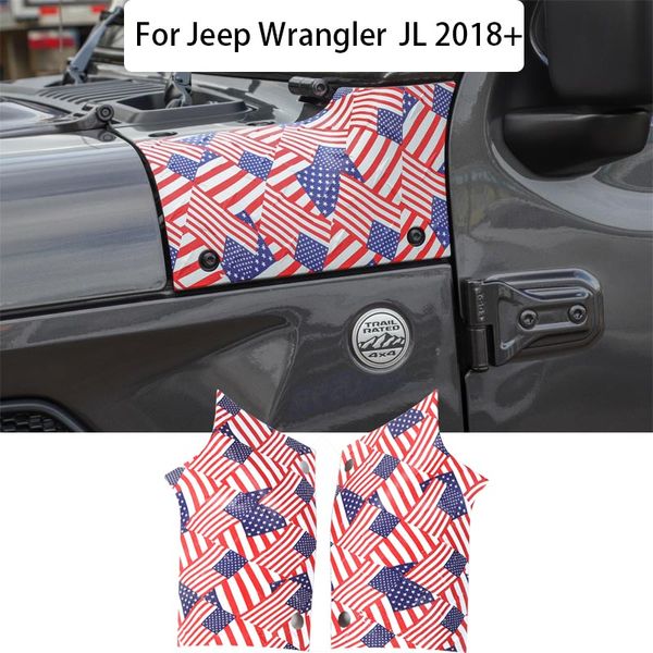 

hood angle wrap covers us flag decoration cover pointer for jeep wrangler jl 2018+ car exterior accessories abs car styling