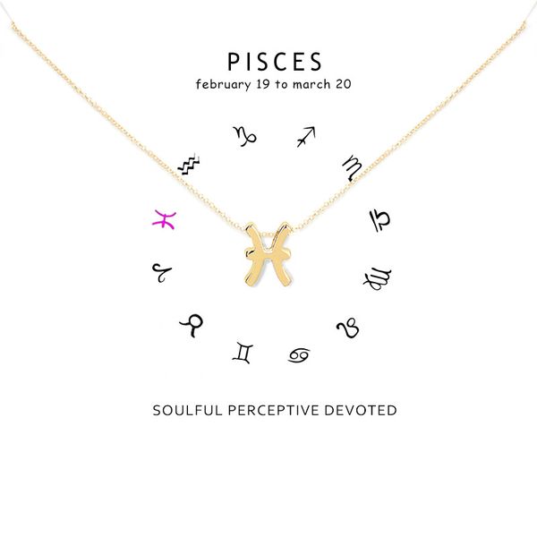 

minimalism 12 constellation pisces necklaces for women zodiac gold sliver chains necklace valentine's gifts fashion jewelry, Silver
