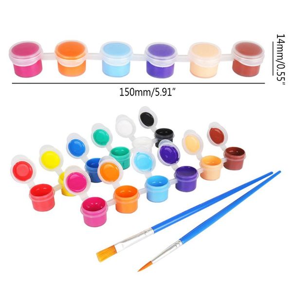 

2ml 12 vibrant colors washable gouache paint for kids school finger paint m0xb