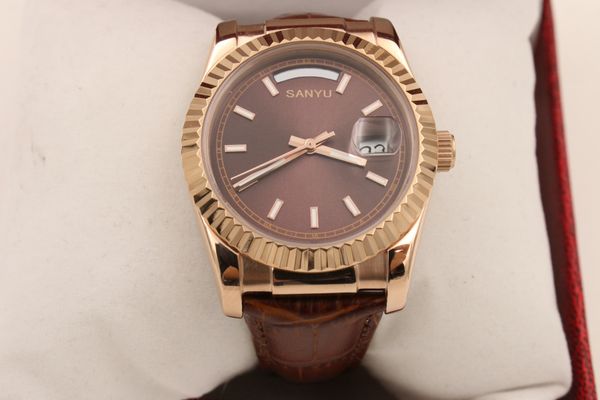 

2019 automatic presidential high belt men's watches gentlemen's new machinery 18k classic quality delivery erxhv, Slivery;brown