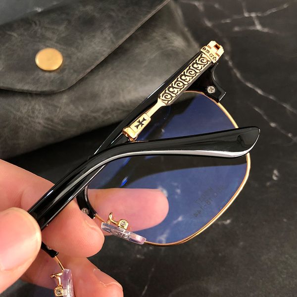 

retro glasses half frame eyeglasses acetate transparent eye glasses frames, Silver