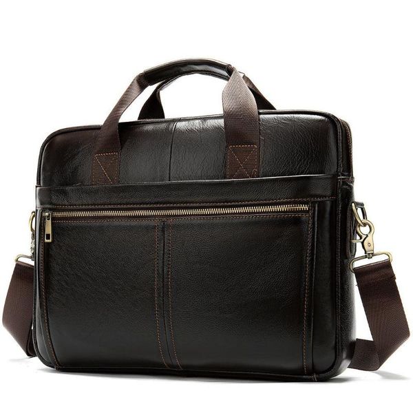 

fashoin genuine leather briefcase men handbags lamens shoulder bag male business bags mens messenger bag