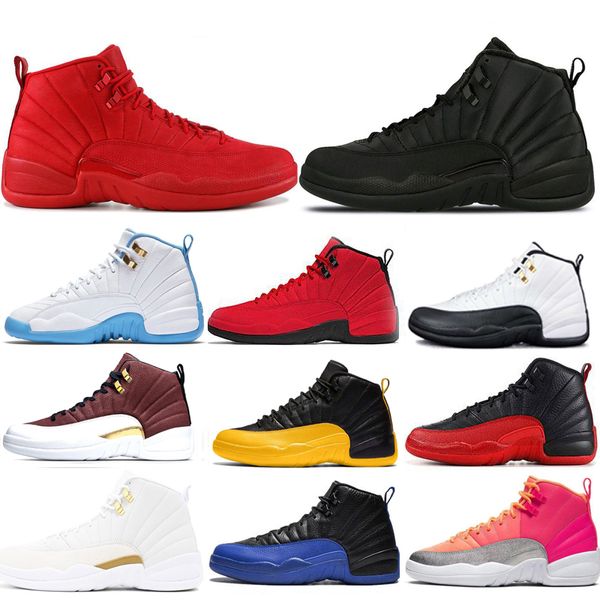 

12 12s basketball shoes for mens gym red reverse flu game royal dark concord university gold blue taxi sports sneakers playoffs