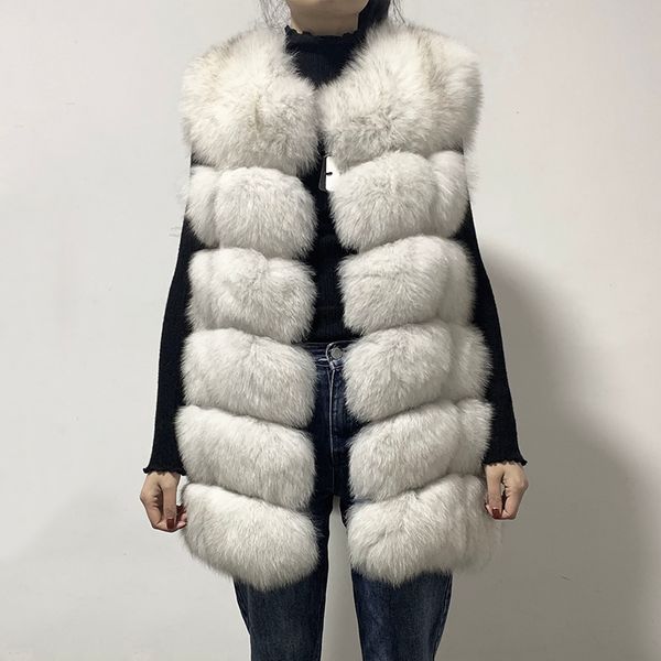 

rf20101 настоящее мех жилет женщины естественная мех жилет зима жиле, Black