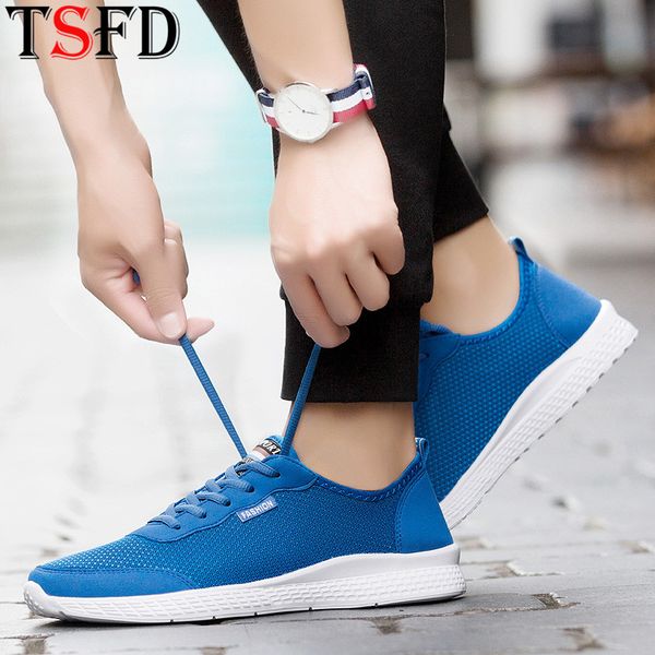 

large sizes summer men's sneakers ultralight sport shoes men running shoes platform men's sports shoe blue flats tenis hombre v7