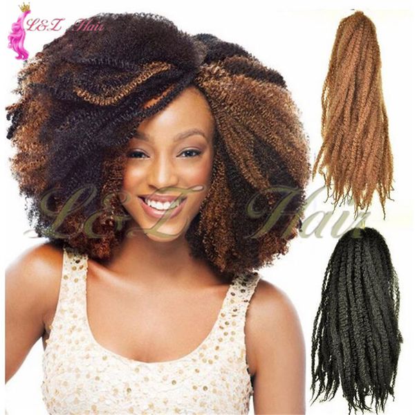 2020 Soft Pure Color Afro Kinky Marley Crochet Hair Extensions