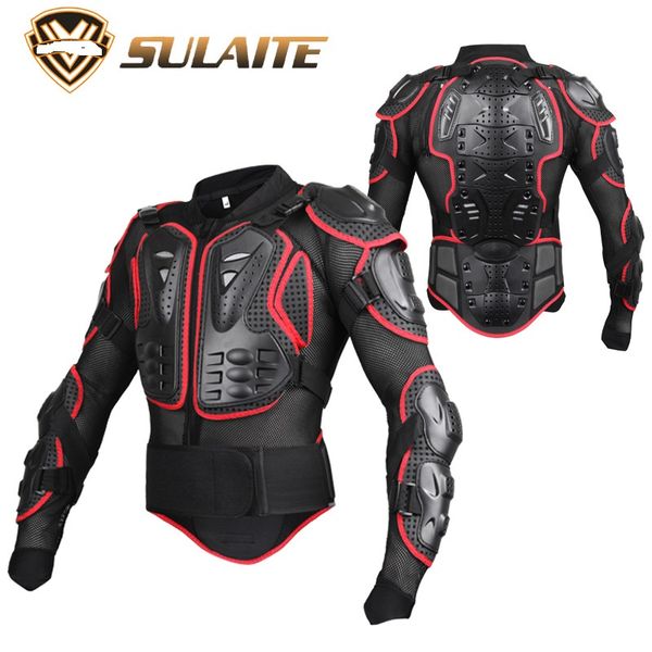 

motorcycle racing full body protective armor jacket black adjustable elastic straps skiing skating protector gear s-xxxl