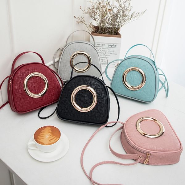 

fashion 2018 women new ladies korean version lady lychee pattern small handbags purse messenger bag shoulder small round bags