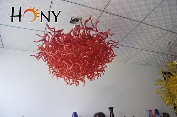 

ac led bulbs 110v/240v modern unique design art lighting murano amber glass chandelier