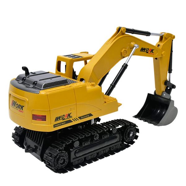 

2.4g eight-way alloy excavator 1:24 wireless remote control excavator creative portable environmental toy rc truck model toy