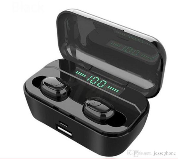 

g6s tws 5.0 in earphone wireless earphone portable earphone headphone with led power dispaly support wireless fast charging 1pcs