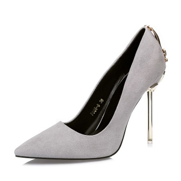 

europe and the united states 2019 new women's shoes high-heeled shoes with wild slim red wedding cs01, Black