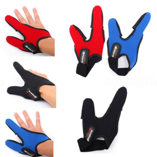 

new arrival two-finger finger protector single casting adjustable elastic protector glove fly carp fishing glove accessories, Black