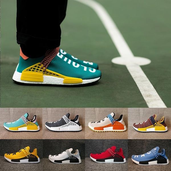 

new human race nmd men women running shoes pharrell wi-+lliams hu trail oreo nobel ink black nerd designer sports sneakers