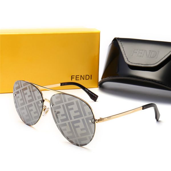 

Высокое качество градиент солнцезащитные очки мужчины золотой оправе очки мужчины бренд дизайнер солнечные очки Фенди 1л 1л