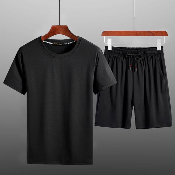 

способа прибытия мужские футболки шорты случайный костюм повседневная мужчины короткие рукава мужская designer summer костюм белый черный сп, White;black