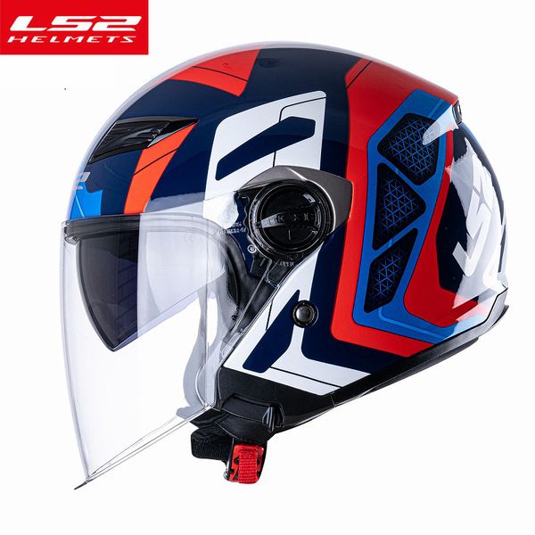 

new arrival ls2 of569 retro open face motorcycel helmet vintage man woman casco moto scooter cascos para moto double lens