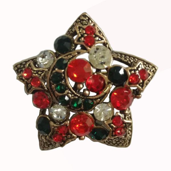 

new five-star christmas brooch, Gray