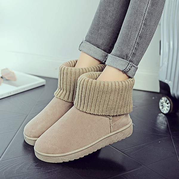 

snow boots women with fur inside winter boots women ladies warm shoes snow ankle for, Black