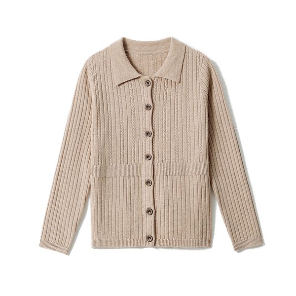 

свитера свитер женщин кардиган повседневный компьютер трикотажные воротник отложной полный cardigans, White