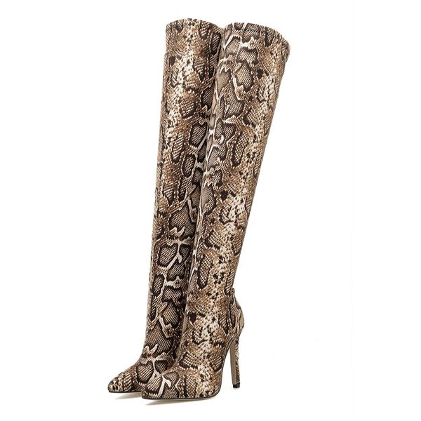 

overknee boots high heel 2019 thin high heel woman shoes boots over the knees nightclub fashion slip on boot women, Black