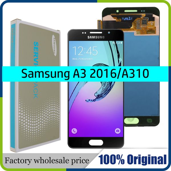 

super amoled 4.7'' lcd for samsung galaxy a3 2016 a310 a310f a3100 lcd display touch screen digitizer assembly+service package